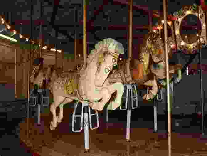 A Vintage Photograph Of The Lucky Wheel Carousel In Operation, With Children Riding On The Hand Carved Animals. The Lucky Wheel (Tales From Maple Ridge 2)