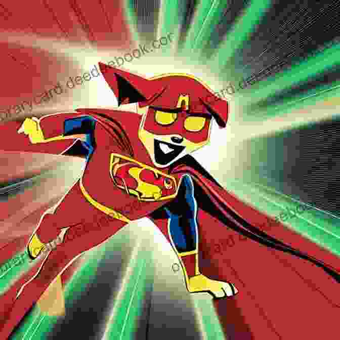 Krypto The Superdog Flying Through The Air With A Red Cape Krypto: The Origin Of Superman S Dog (DC Super Pets Origin Stories)