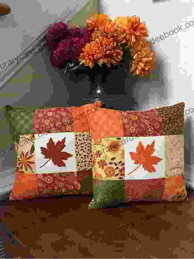 Warm And Inviting Fall Pillows With Velvet Textures And Fall Foliage Patterns. Bench Pillows For All Seasons